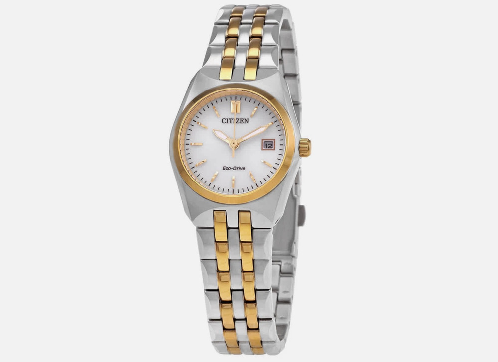 Citizen Eco-Drive Corso Silver Dial Ladies Watch EW2299-50A NEW W STICKERS